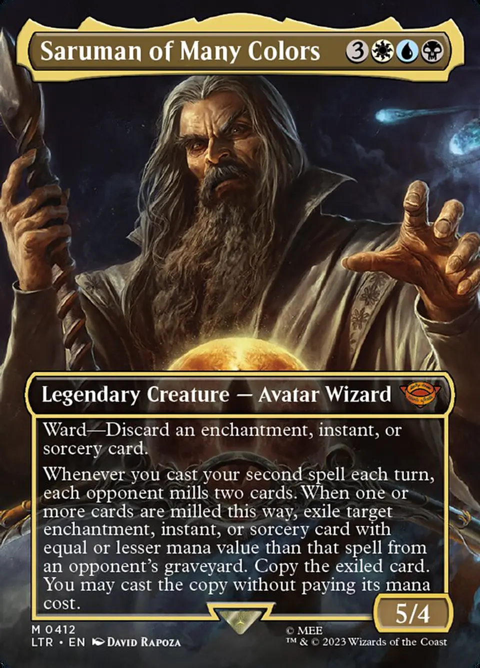 Saruman of Many Colors (Borderless foil) | Español | NM | LTR 1