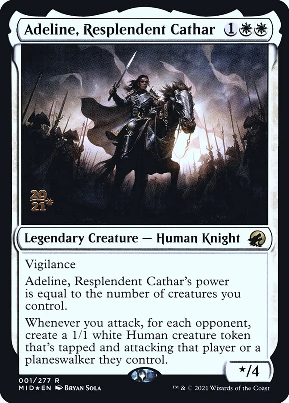 Adeline, Resplendent Cathar (Launch foil) | Español | NM | PMID 1