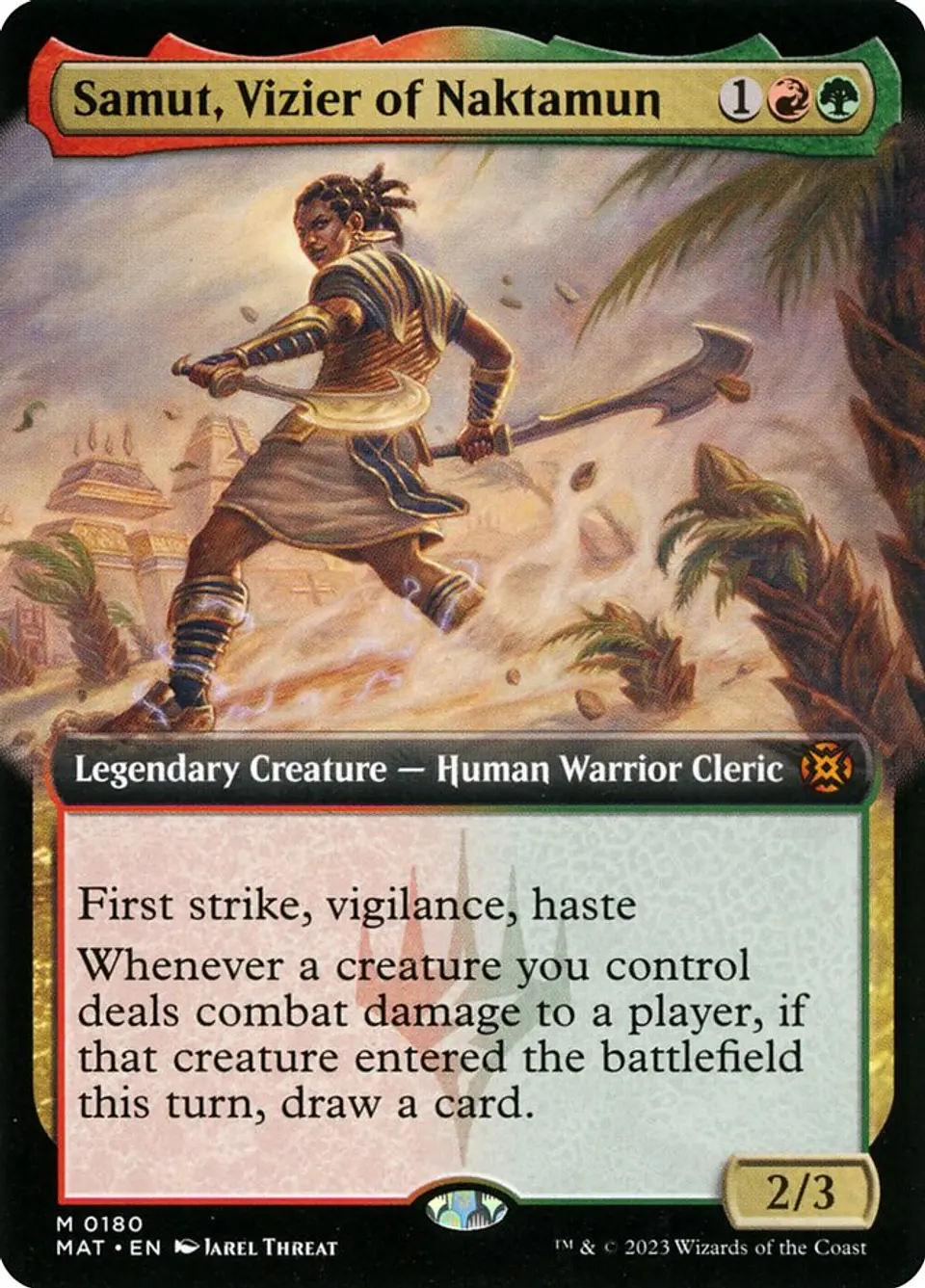 Samut, Vizier of Naktamun (Extended Art foil) | Inglés | NM | MAT 1