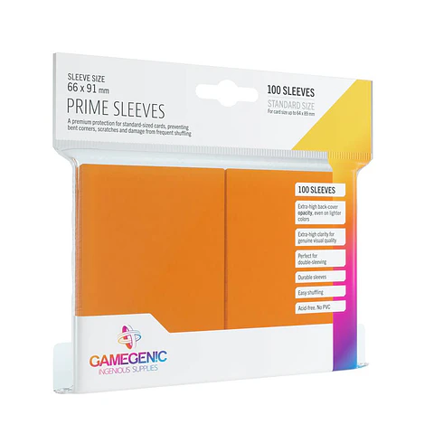 Protectores GameGenic Prime - Naranjo (100 un.)