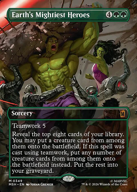 Earth's Mightiest Heroes (Borderless foil) | Inglés | NM | MSH