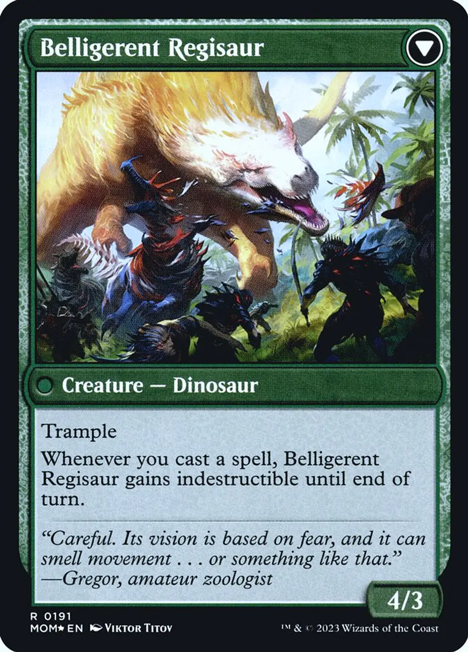 Invasion of Ixalan // Belligerent Regisaur (Launch foil) | Español | NM | PMOM 2
