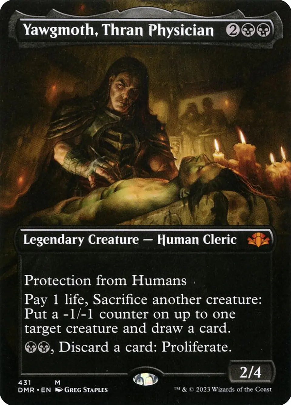 Yawgmoth, Thran Physician (Borderless) | Inglés | NM | DMR 1