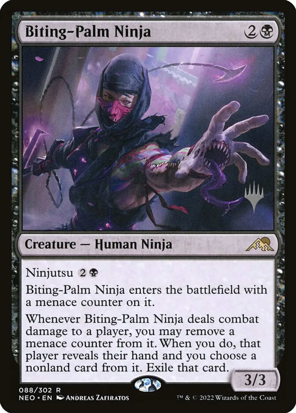 Biting-Palm Ninja (foil) | Español | NM | PNEO 1