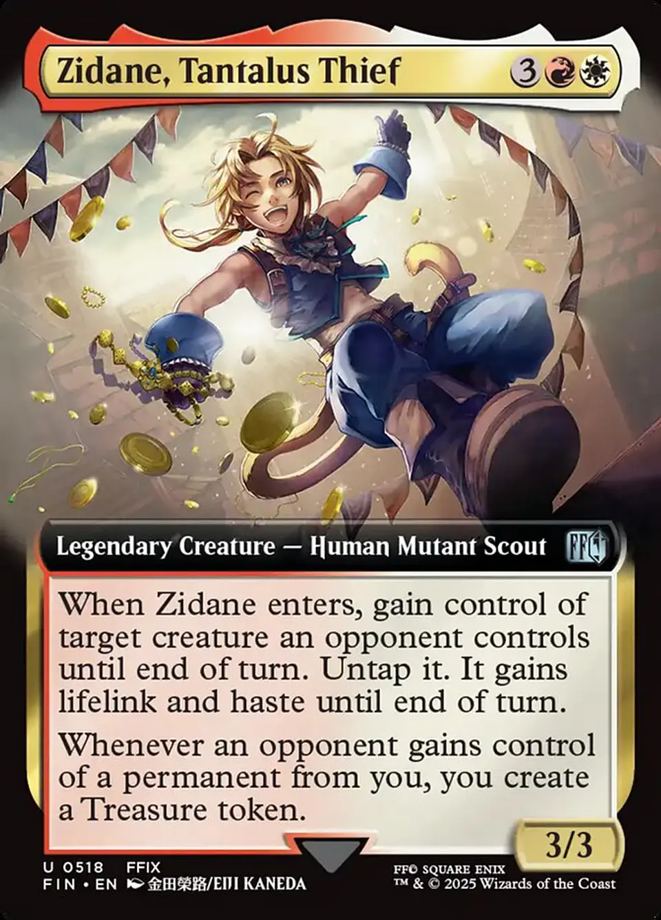 Zidane, Tantalus Thief (Extended Art foil) | Inglés | NM | FIN 1