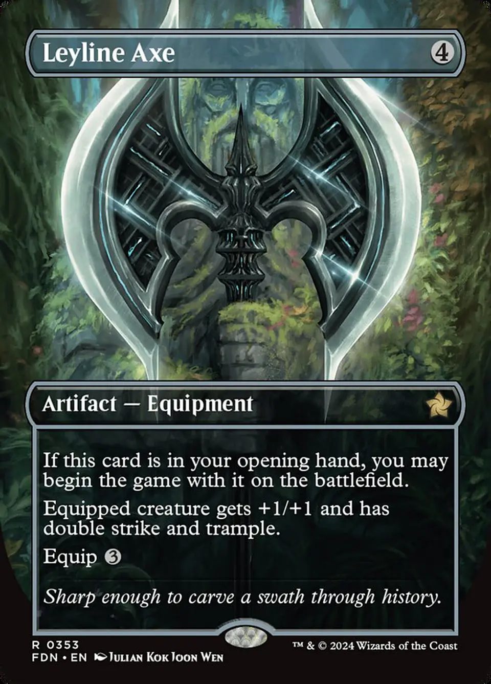Leyline Axe (Borderless) | Español | NM | FDN 1