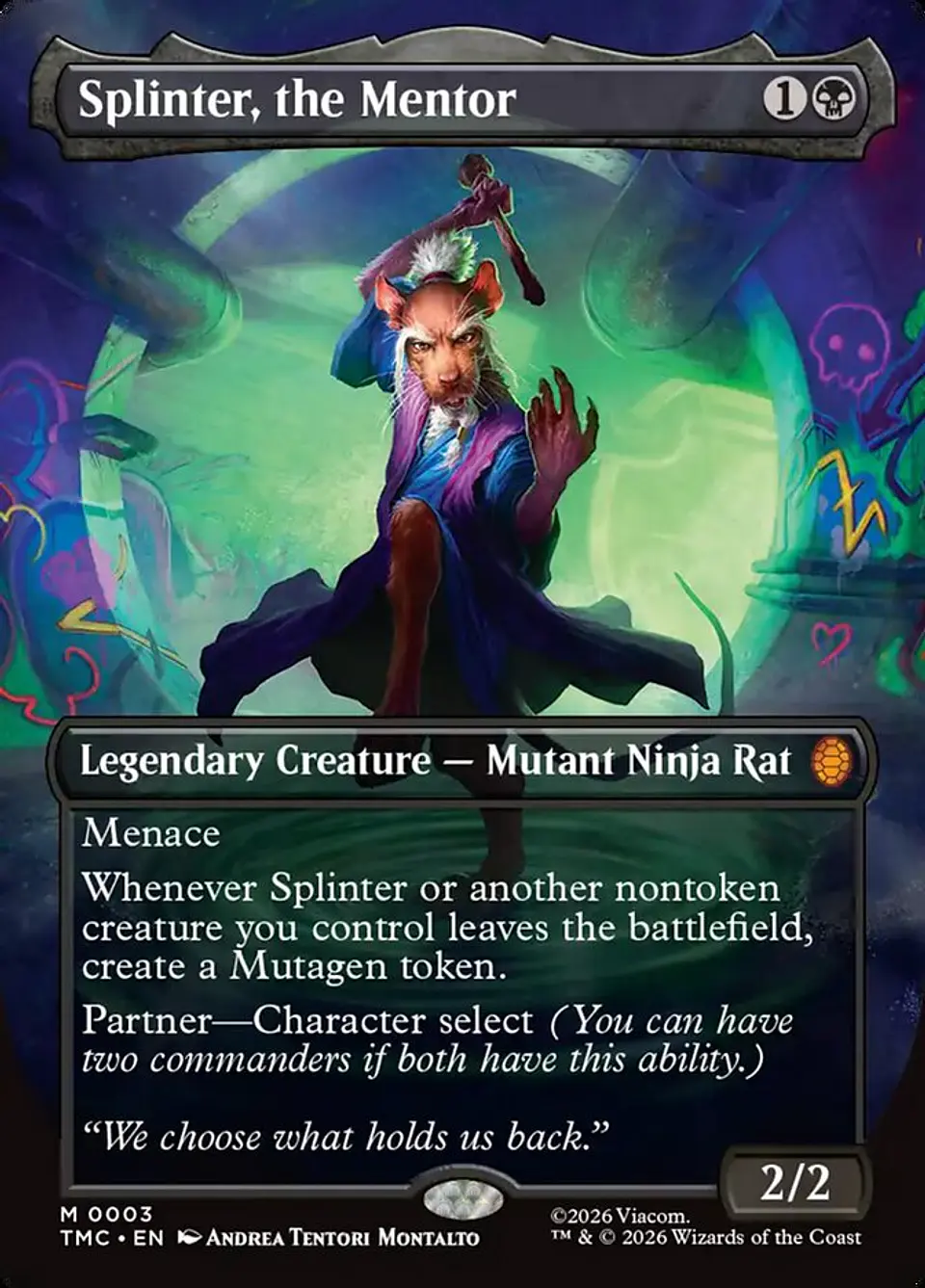 Splinter, the Mentor (Borderless foil) | Inglés | NM | TMC 1