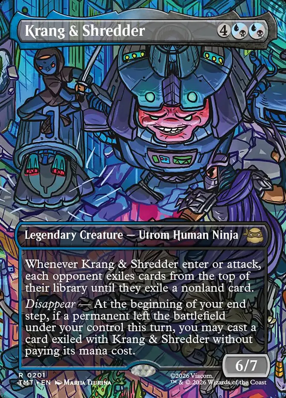 Krang & Shredder (Borderless) | Inglés | NM | TMT 1