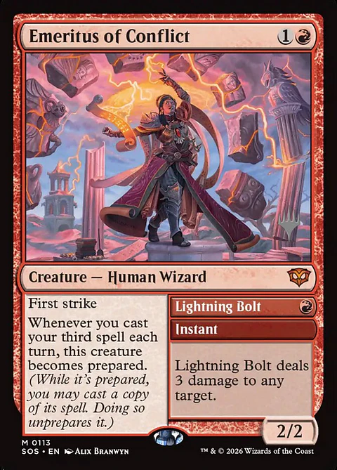 Emeritus of Conflict // Lightning Bolt | Inglés | NM | PSOS