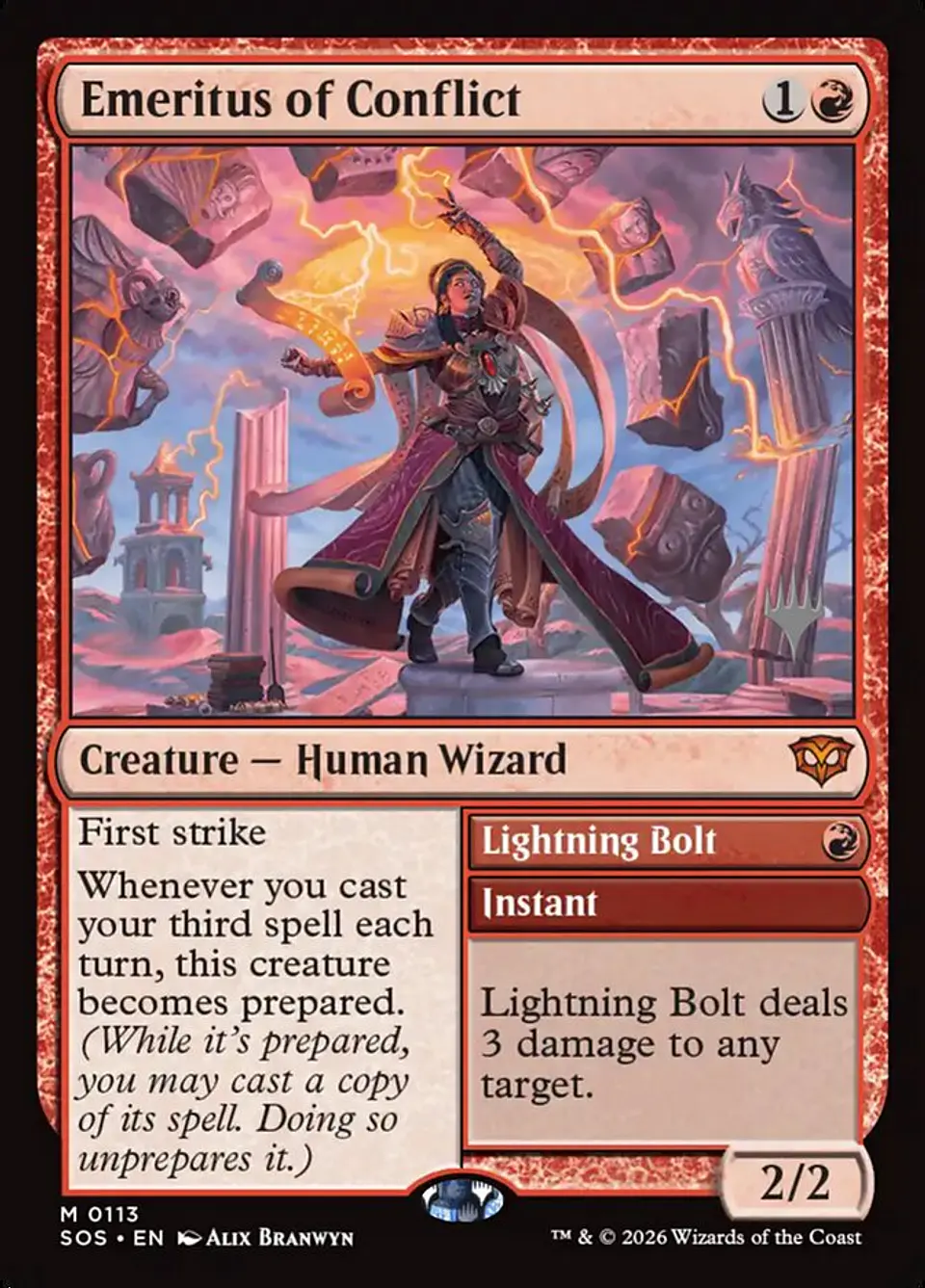Emeritus of Conflict // Lightning Bolt | Inglés | NM | PSOS 1