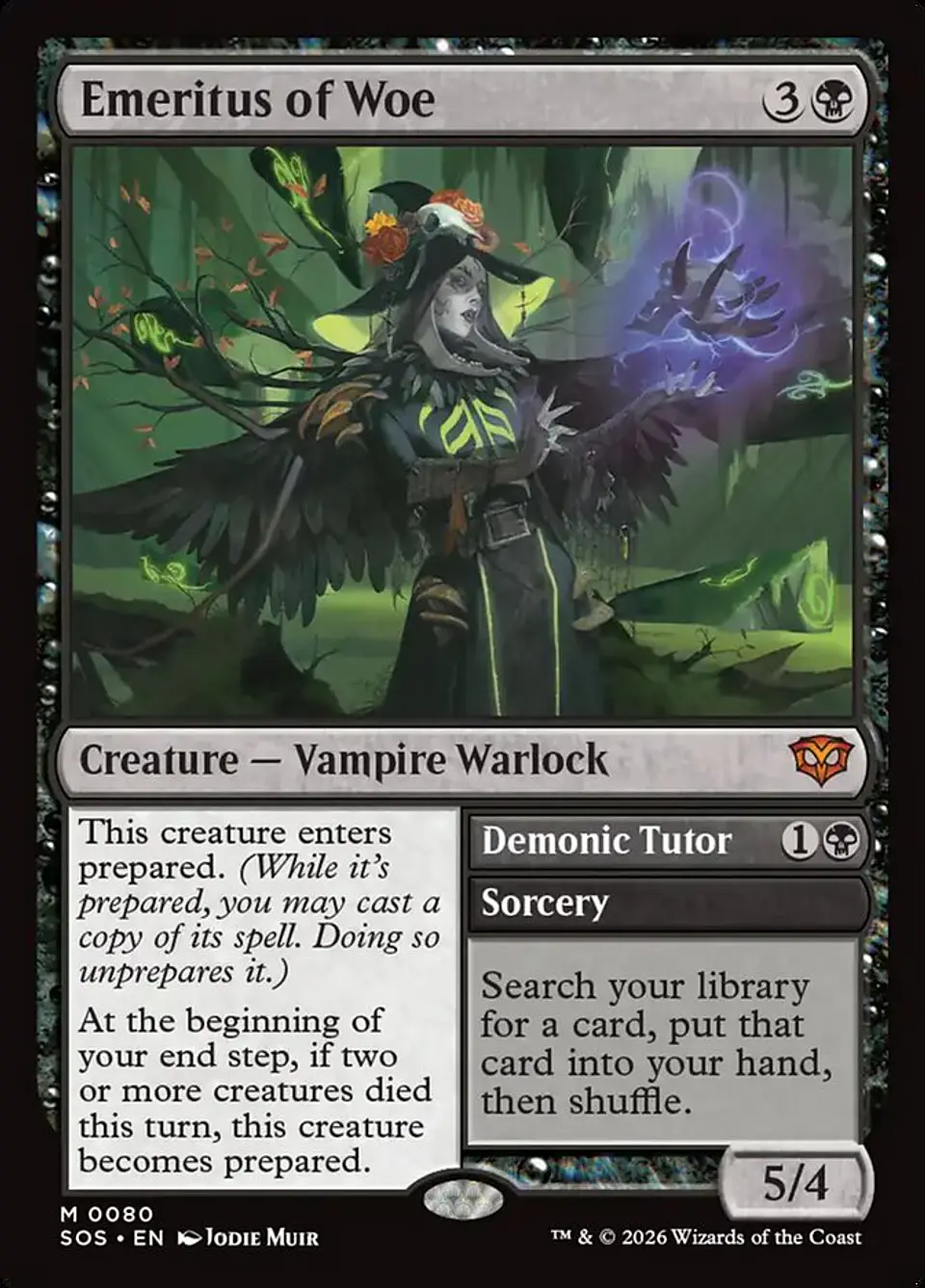 Emeritus of Woe // Demonic Tutor | Inglés | NM | SOS 1