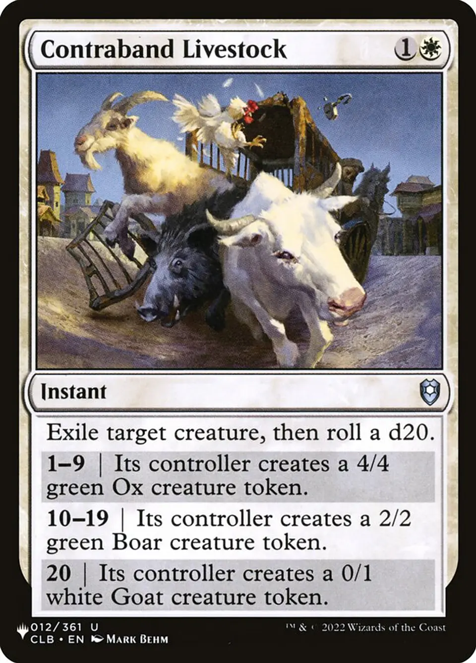 Contraband Livestock | Inglés | NM | PLST 1