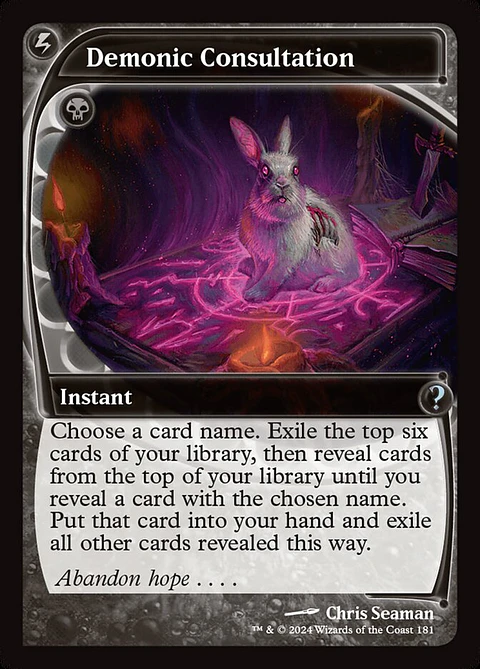 Demonic Consultation | Inglés | NM | MB2