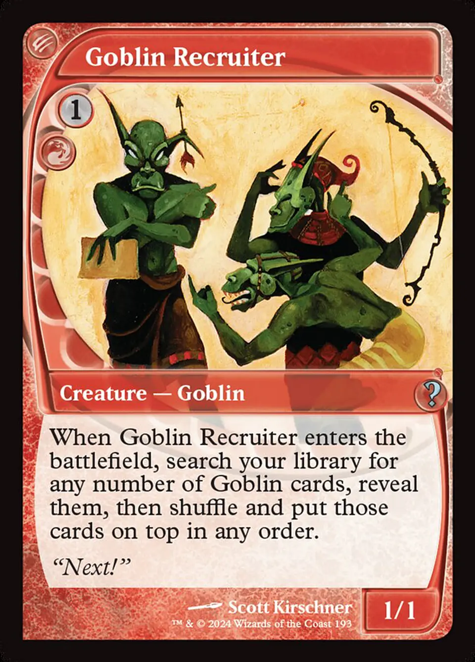 Goblin Recruiter | Inglés | NM | MB2 1