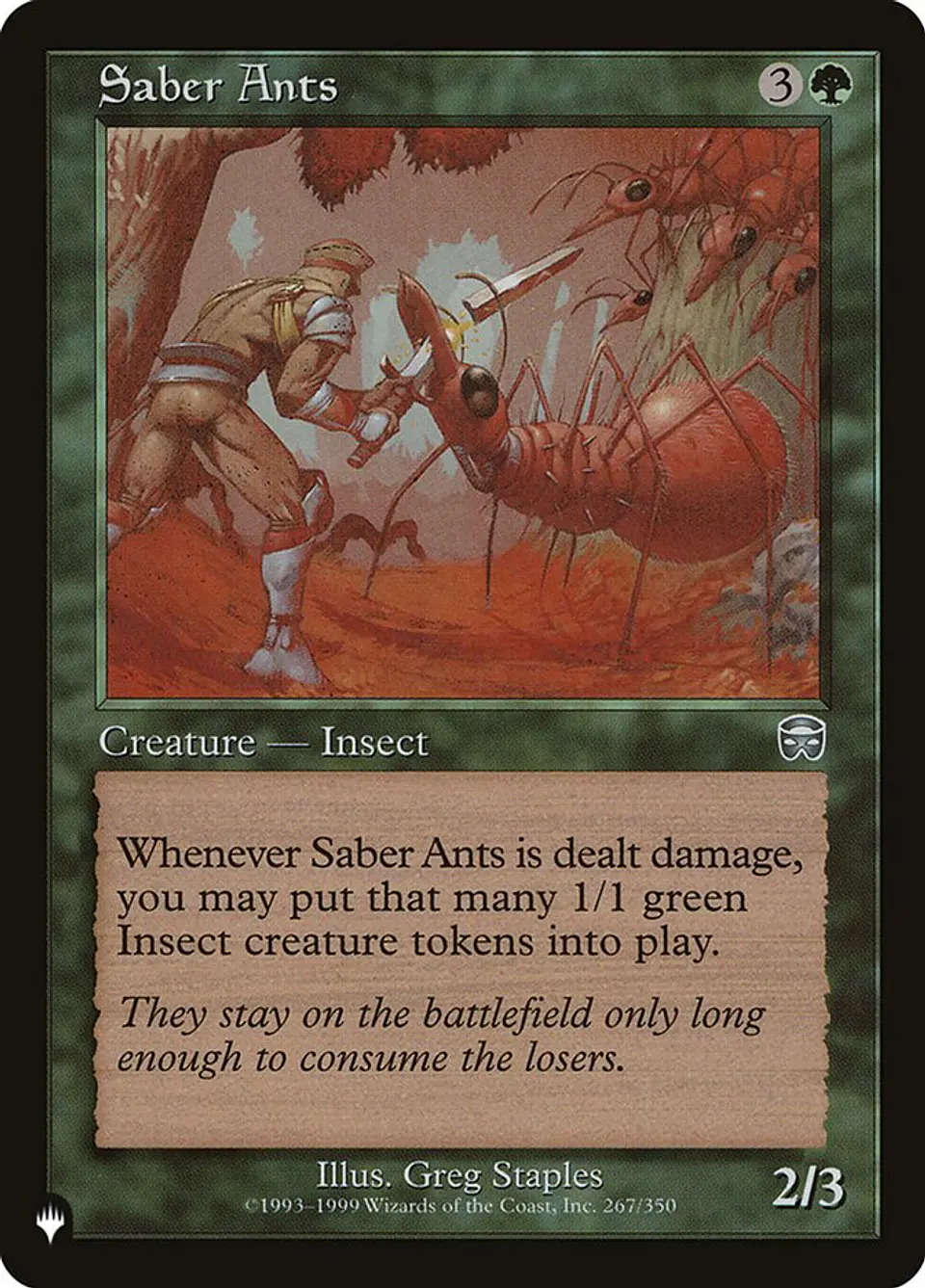 Saber Ants (Retro Frame) | Inglés | NM | PLST 1