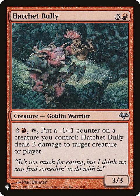 Hatchet Bully | Inglés | NM | PLST