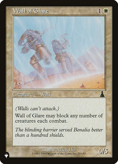 Wall of Glare (Retro Frame) | Inglés | NM | PLST