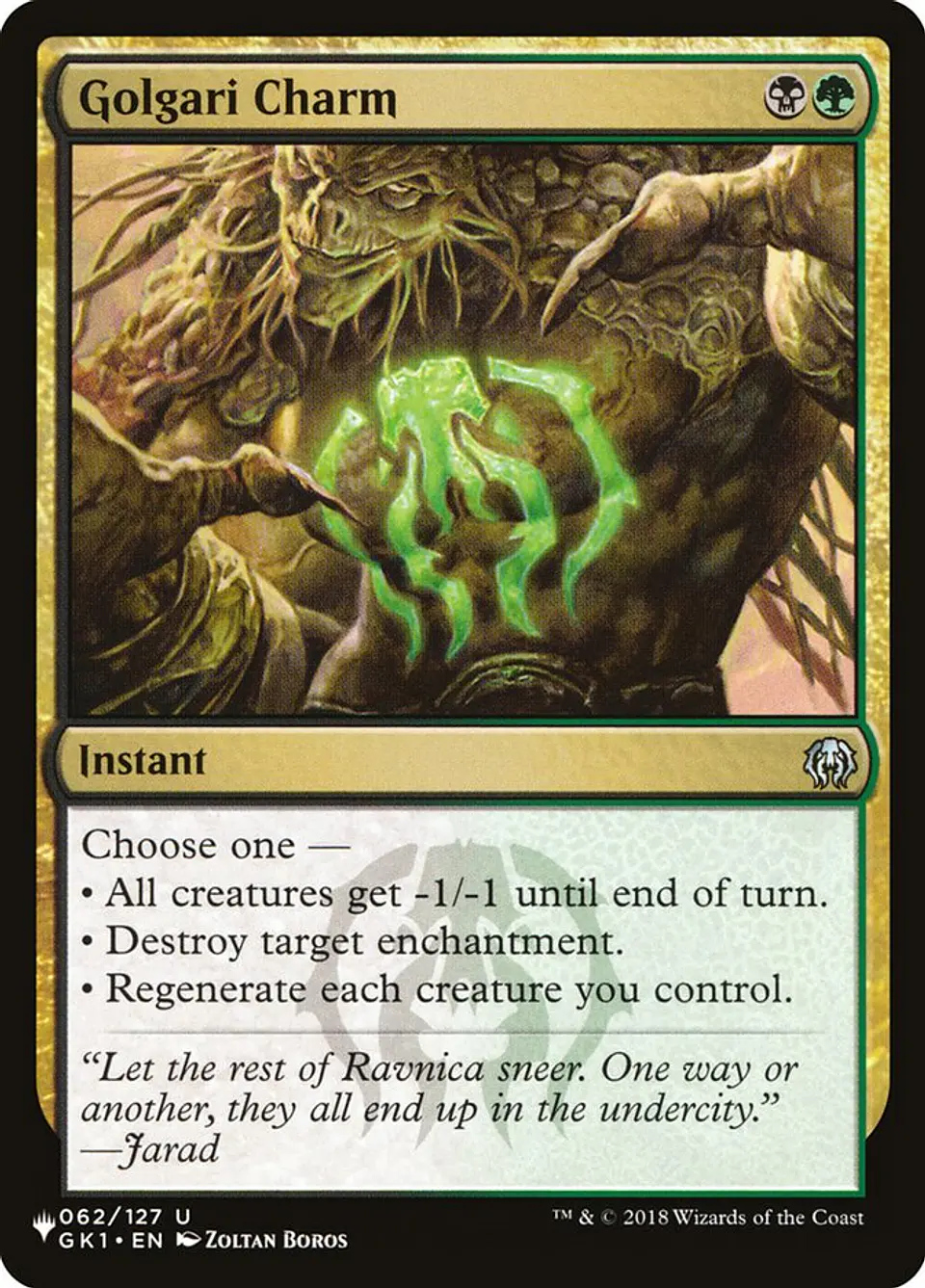 Golgari Charm | Inglés | NM | PLST 1
