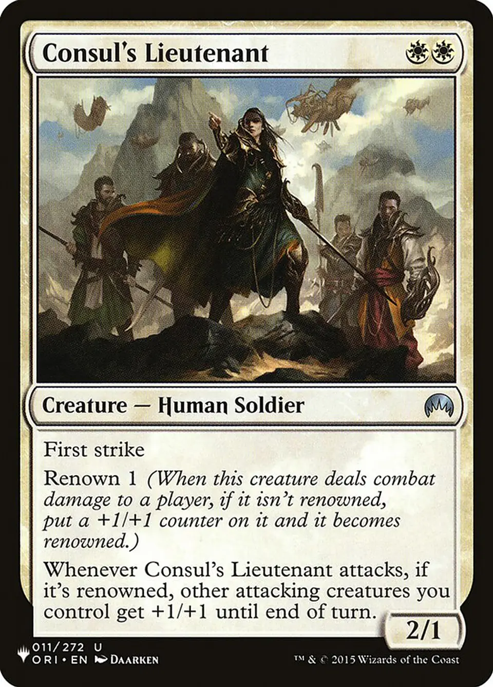 Consul's Lieutenant | Inglés | NM | PLST 1
