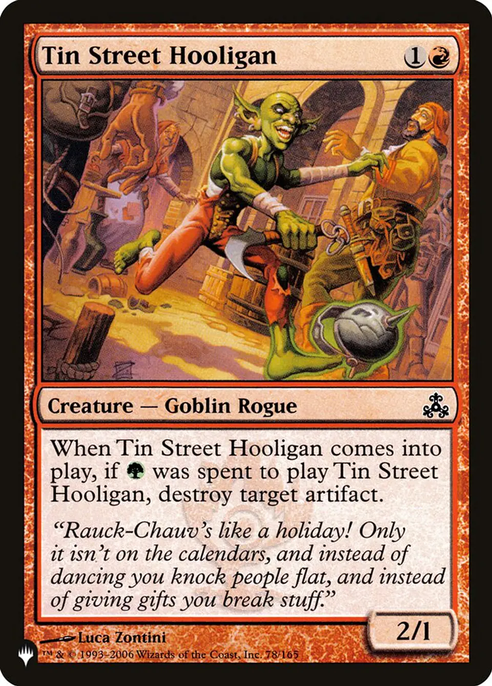 Tin Street Hooligan | Inglés | NM | PLST 1