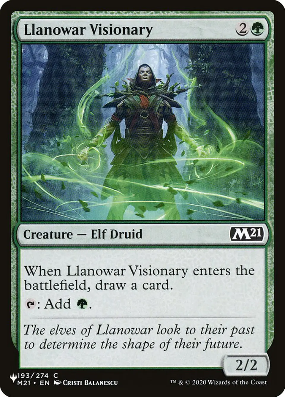 Llanowar Visionary | Inglés | NM | PLST 1