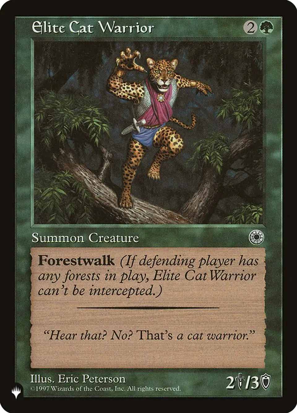 Elite Cat Warrior (Retro Frame) | Inglés | NM | PLST 1