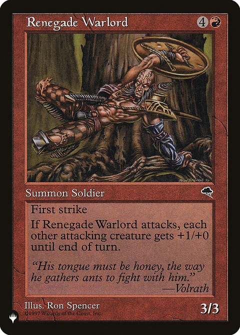 Renegade Warlord (Retro Frame) | Inglés | NM | PLST