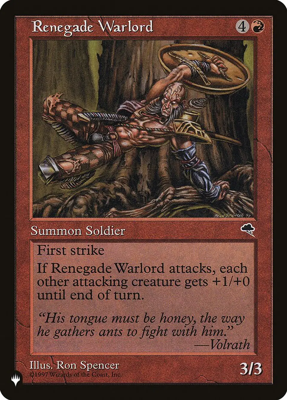 Renegade Warlord (Retro Frame) | Inglés | NM | PLST 1