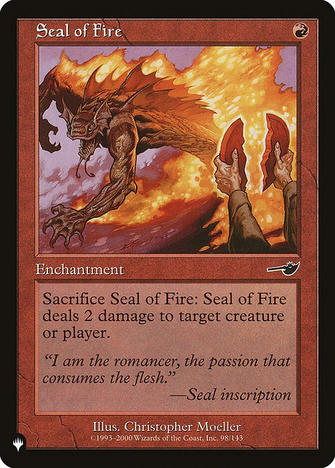 Seal of Fire (Retro Frame) | Inglés | NM | PLST