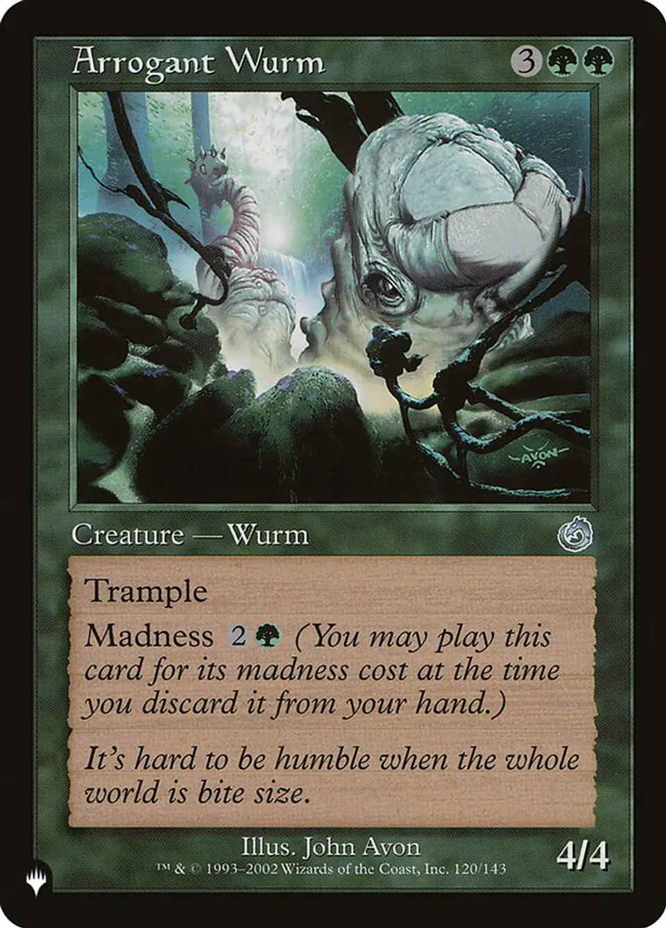 Arrogant Wurm (Retro Frame) | Inglés | NM | PLST 1