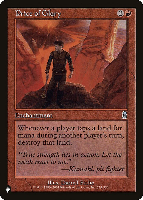 Price of Glory (Retro Frame) | Inglés | NM | PLST