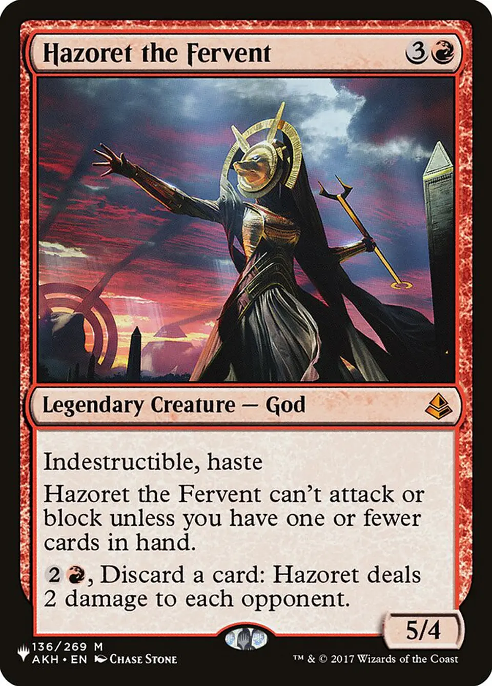Hazoret the Fervent | Inglés | NM | PLST 1