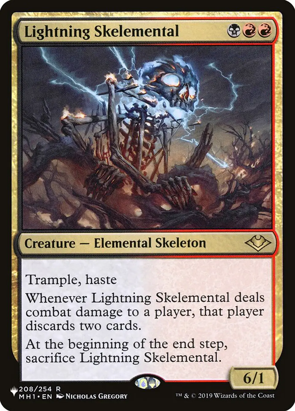Lightning Skelemental | Inglés | NM | PLST 1
