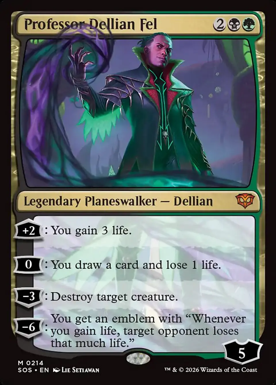 Professor Dellian Fel (foil) | Español | NM | SOS 1