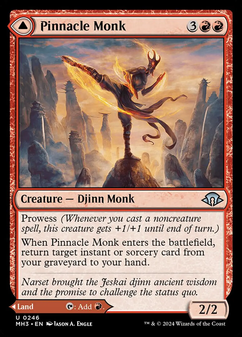 Pinnacle Monk // Mystic Peak | Español | NM | MH3 1