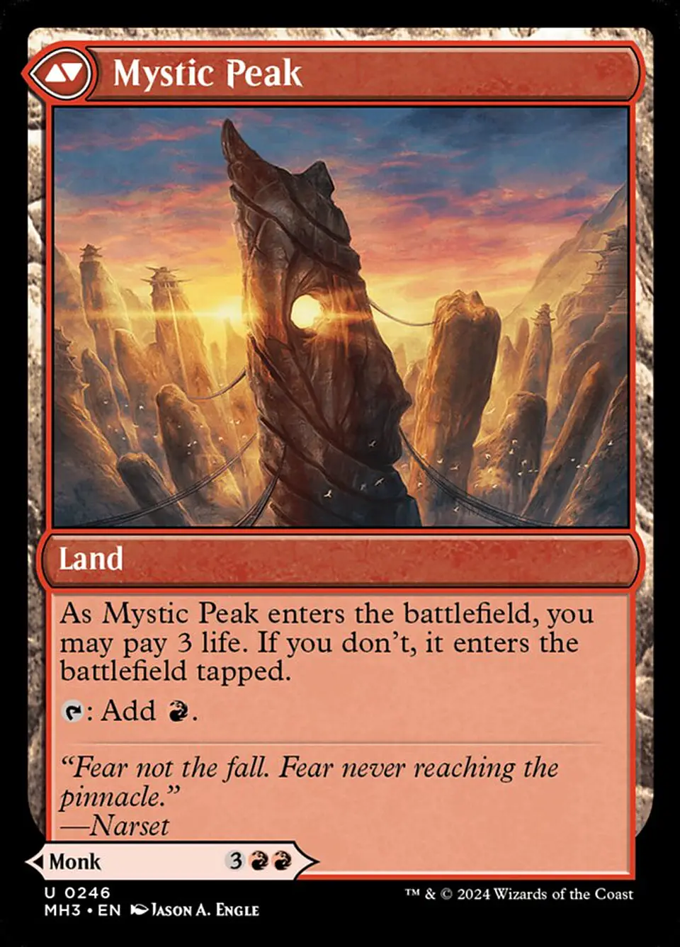Pinnacle Monk // Mystic Peak | Español | NM | MH3 2