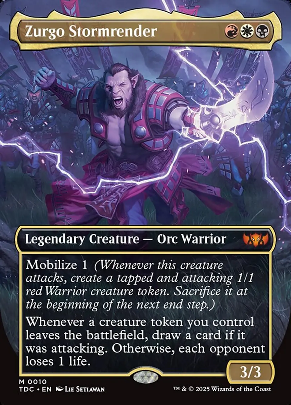 Zurgo Stormrender (Borderless foil) | Español | NM | TDC 1
