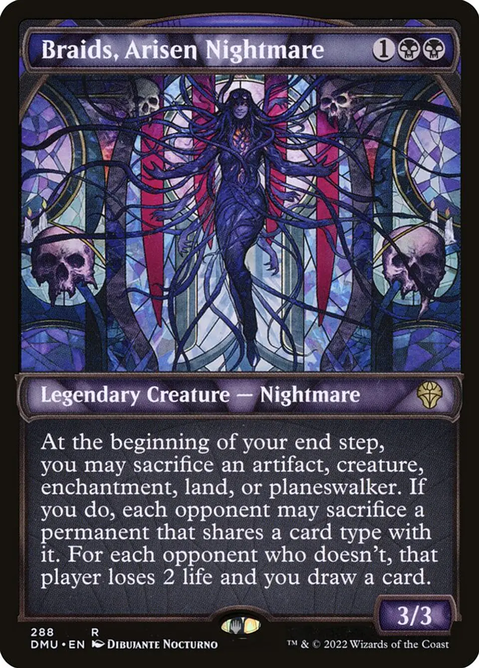 Braids, Arisen Nightmare (Showcase foil) | Español | NM | DMU 1
