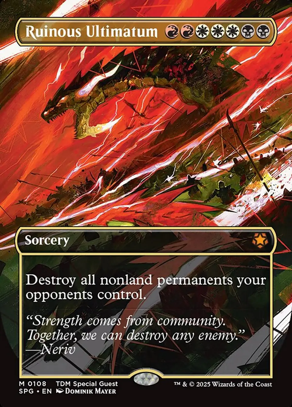 Ruinous Ultimatum (Borderless) | Español | NM | SPG 1