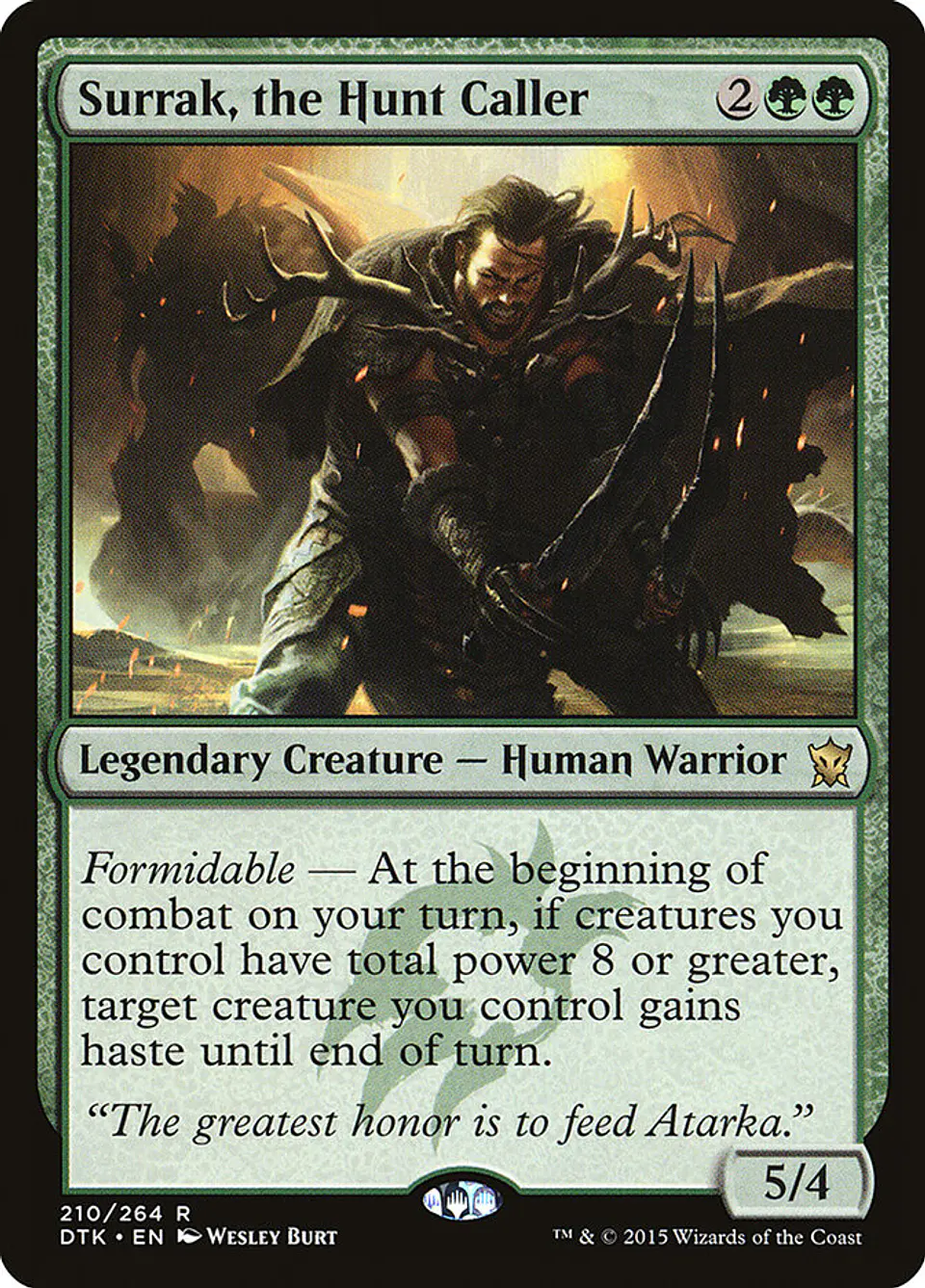 Surrak, the Hunt Caller (foil) | Español | EX | DTK 1