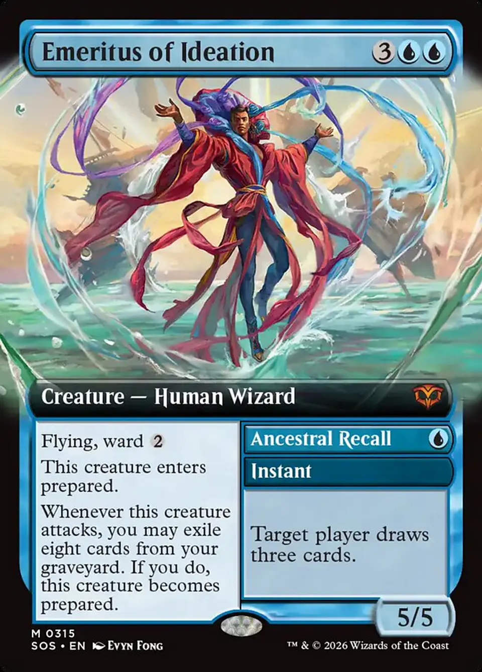 Emeritus of Ideation // Ancestral Recall (Extended Art foil) | Inglés | NM | SOS 1