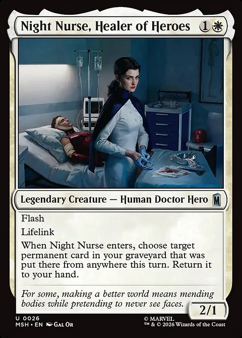 Night Nurse, Healer of Heroes | Inglés | NM | MSH