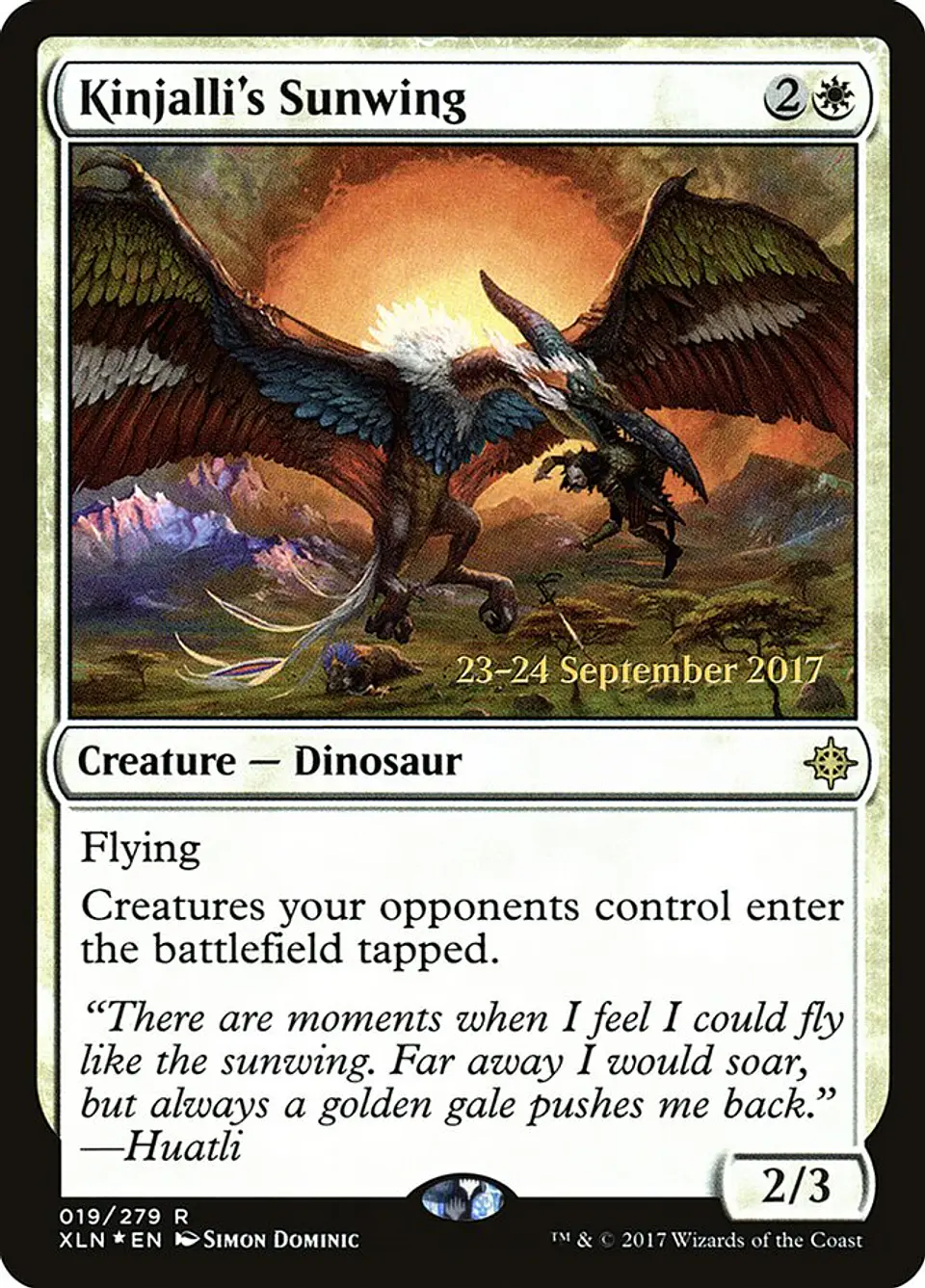 Kinjalli's Sunwing (Launch foil) | Español | NM | PXLN 1