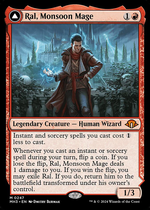 Ral, Monsoon Mage // Ral, Leyline Prodigy | Inglés | EX | MH3