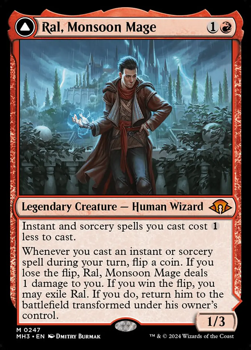 Ral, Monsoon Mage // Ral, Leyline Prodigy | Inglés | EX | MH3 1