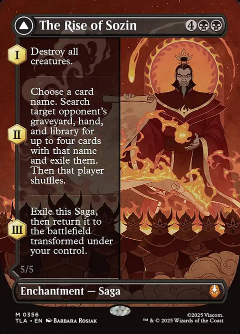 The Rise of Sozin // Fire Lord Sozin (Borderless) | Inglés | NM | TLA