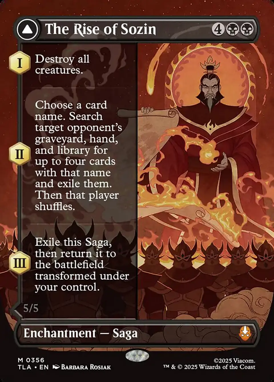 The Rise of Sozin // Fire Lord Sozin (Borderless) | Inglés | NM | TLA 1