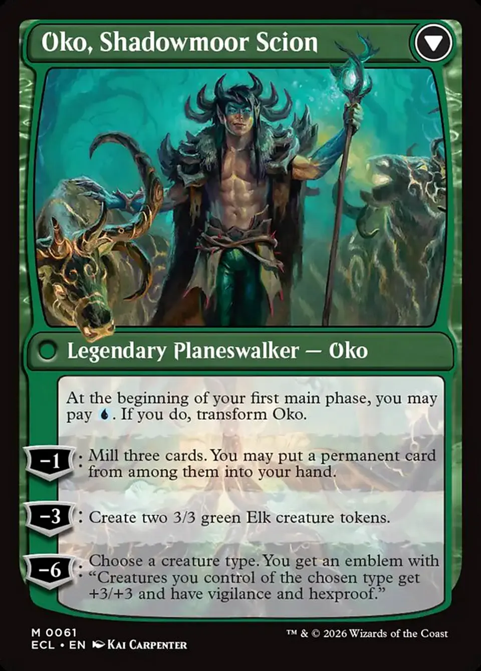 Oko, Lorwyn Liege // Oko, Shadowmoor Scion | Inglés | NM | ECL 2
