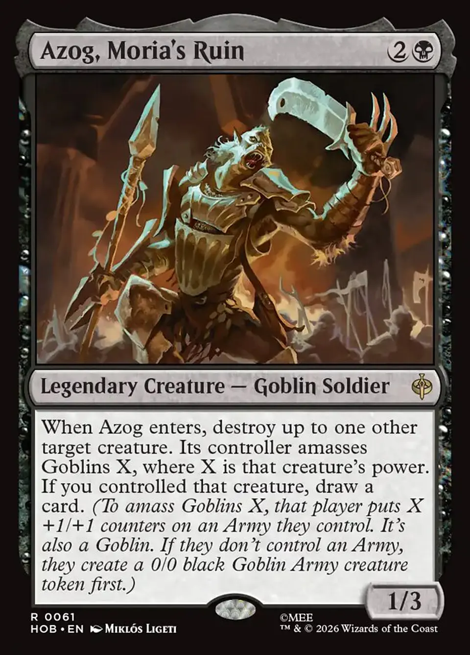 Azog, Moria's Ruin (foil) | Inglés | NM | HOB 1