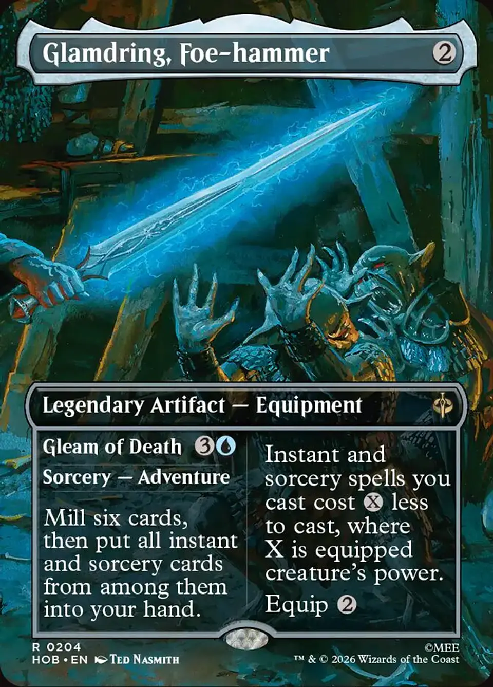 Glamdring, Foe-hammer // Gleam of Death | Inglés | NM | HOB 1